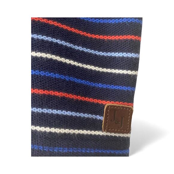 Janie & Jack Boys Striped Polo Shirt Size 5 Navy Multicolor Short Sleeve Preppy - Picture 4 of 4